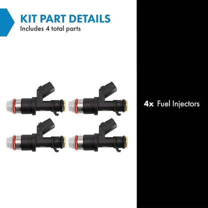 TRQ Fuel Injector Set | For 2013-2015 Acura ILX 2009-2014 TSX 2008-2012 Honda Accord Civic 2010-2011 CR-V