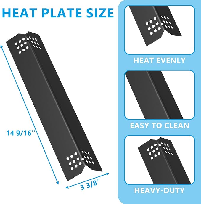Grill Parts Kit, 2-Pack Cooking Grates, 4-Pack Heat Plates, 4-Pack Burners and Igniters for Expert Grill 4 Burner 720-0789 series, for Expert Grill Replacement Parts XG19-101-002-02, XG1136207123002