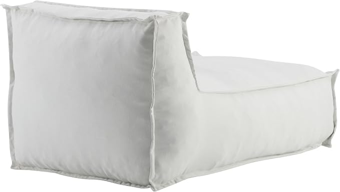 Merax Outdoor Bean Bag Chairs Set of 2, 61" Lounger Chair for Adults Bean Bag Couch Sofa with Memory Foam Filled for Patio Pool Balcony Desk, Water-Repellence Fabric Outside Beanbag Chair, Light-Grey