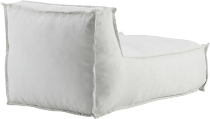 Merax Outdoor Bean Bag Chairs Set of 2, 61" Lounger Chair for Adults Bean Bag Couch Sofa with Memory Foam Filled for Patio Pool Balcony Desk, Water-Repellence Fabric Outside Beanbag Chair, Light-Grey