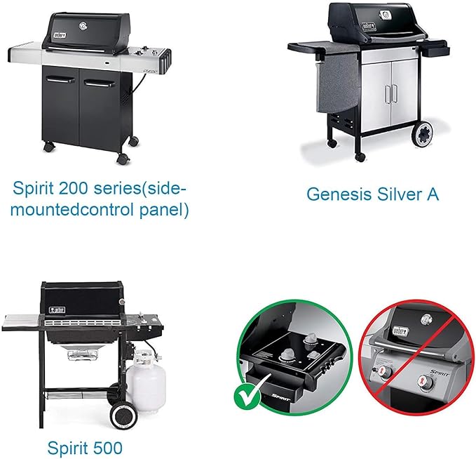 SafBbcue 7534 Grill Replacement Parts Kits for Weber Genesis Silver A Spirit 200,Spirit 500/520/530/500 LX Series Gas Grills with Side Mounted Control Panels, Flavorizer Bars & 7507 Burner Tubes