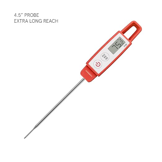 Lavatools PT09 Combo Pack Super-Quick Commercial Grade Digital Thermometer for Cooking, Meat, Candy, Candle, Liquid, Oil, 4.5" & 3" Probe, Splash Proof, °C/°F Toggle, Hold Function - Sambal