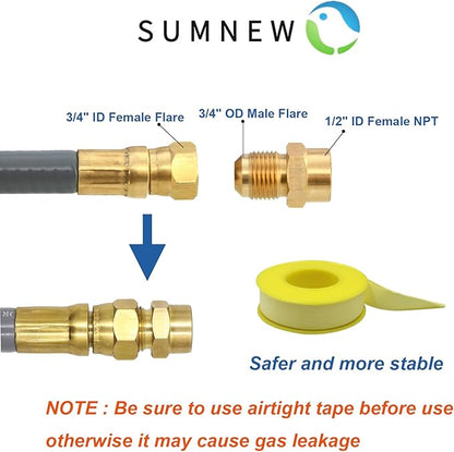 36 Feet 1/2-Inch ID Natural Gas Hose with Quick Connect Fitting for weber, charbroi, Grill, Pizza Oven, Patio Heater and More NG Appliance, Propane to Natural Gas Conversion Kit - CSA Certified