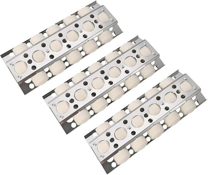 GasSaf Heat Plate for Select Turbo Gas Grill Replacement Parts, 16.5 inch Stainless Steel Briquette Trays for BBQ Galore Grand Turbo STS, Elite, Classic Grill Parts, 3-Pack Heat Trays(16 1/2 x 6 1/2)