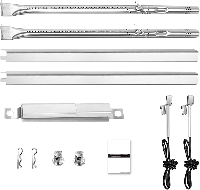 Grill Replacement Parts for Charbroil Performance 2 Burner 463660021 463660421 463654022, Grill Parts for Char-Broil 463655021 463468221 463468421, Grill Burner G327-2100-W1, Heat Tent G325-0002-W1