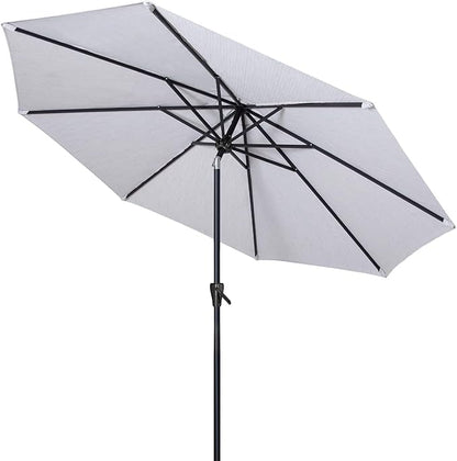 Tempera Patio Market Outdoor Table Umbrella with Auto Tilt and Crank, Large Sun Umbrella with Sturdy Pole & Fade Resistant Canopy, Easy to Set