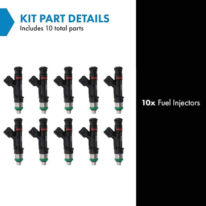 TRQ Fuel Injector Set | For 2005 Ford Crown Victoria 2008-2019 E-350 Super Duty 2008-2018 E-450 Super Duty Lincoln Town Car Mercury Grand Marquis