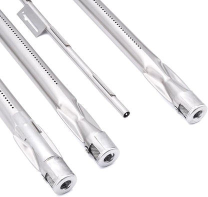 GasSaf 69787 Grill Burners Replacement for Weber Spirit E-310 Parts, 18" Burner Tube for Weber Spirit 300 and GS4 II 300 Gas Grill Parts(2013-Newer), 304 Stainless Steel Gas Tube Rebuild Accessory