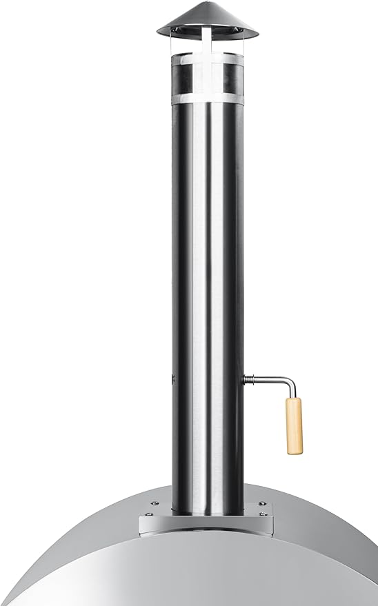 KoolMore 32 in. Outdoor Wood Fired Pizza Oven in Stainless-Steel (KM-OKS-WFPO)