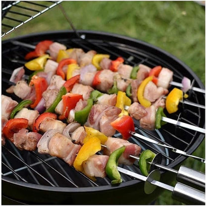 Bbq Grill Charcoal Grill Charcoal Stove Portable Round Charcoal Grill With Plated Steel Grates Stainless Steel Outdoor Folding Barbecue Grill Tools Barbecue Grill Charcoal Griddle