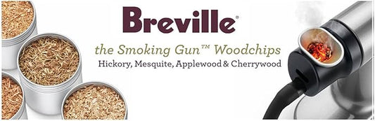 Breville Commercial BSM600AWC0NUC1 Classic Smokehouse Wood Chip Kit for Smoking Gun Pro CSM700, 4 Piece, Hickory, Mesquite, Applewood, and Cherrywood
