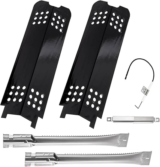Grill Parts for Charbroil Classic 280 2-Burner Grill 463672817, 463672717, 463613717, 463647018, G320-0200-W1, G215-0203-W, Grill Burner & Heat Plates Kit for Charbroil Classic Replacement Parts