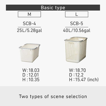 Like-it │SCB-5 │Daily use inside or outside. Movable handles make it easy to carry around. | Portable large basket for kitchen, laundry and kids room. | 18.7 x 12.2 x 15.47" | Mint blue | 10.57 gal
