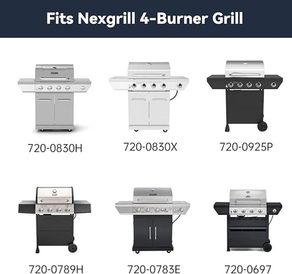 Hongso 14 9/16 Inch Replacement Flame Tamers for Nexgrill 4-Burner Grills, Compatible with Models 720-0830H, 720-0830X, 720-0925P, 720-0789H, 720-0830D & Grillmaster 720-0697