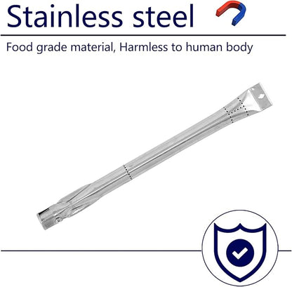 Burner Tube 15" Stainless Steel Pipe Burners Grill Replacement Parts for Charbroil 640-01303702-3, Kenmore 146.16222010, Grill Master, Nexgrill, Uberhaus Grill Models, 6-Pack Gas Tubes