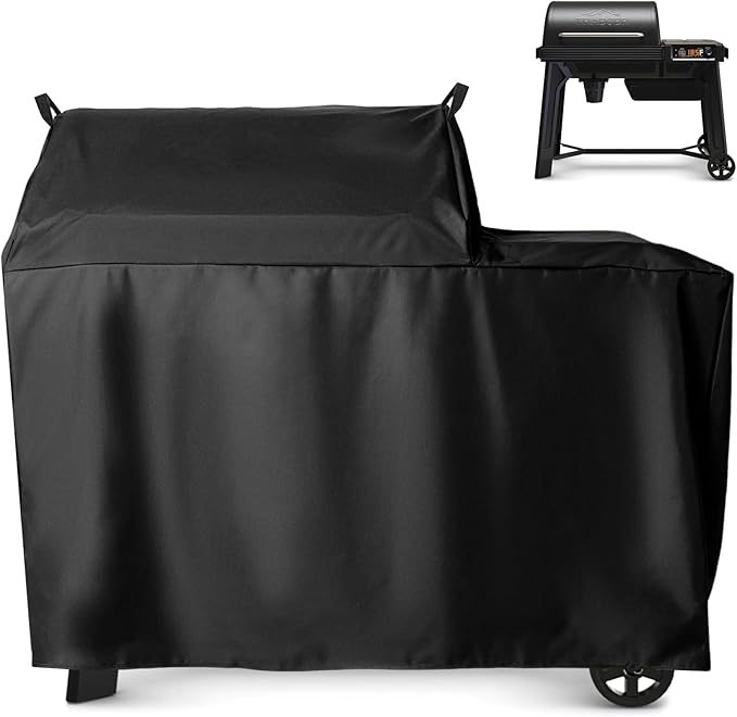 Grill Cover for Traeger Woodridge Wood Pellet Grills, 52 inch 600D Heavy Duty Waterproof Full Length Cover, BAC761 BAC756 for Traeger TFB86MLH, Outdoor Pellet Grill Accessory