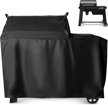 Grill Cover for Traeger Woodridge Wood Pellet Grills, 52 inch 600D Heavy Duty Waterproof Full Length Cover, BAC761 BAC756 for Traeger TFB86MLH, Outdoor Pellet Grill Accessory