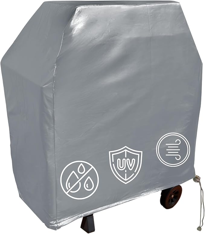Formosa Covers 48-Inch Grill Cover – Heavy-Duty Waterproof Grey Vinyl BBQ Cover – Fits Weber Spirit II E-210, Napoleon Rogue 365