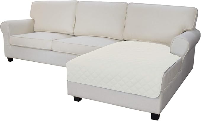 Easy-Going Sectional Couch Covers for Dogs L Shape Sofa Cover Reversible Sofa Slipcover Chaise Lounge Cover Furniture Protector Cover for Pets Dog Cat (42 x 68 inches, Ivory/Ivory) | Soft Sofa Slipcover For Dogs, Fits Left/Right Chaise Lounge Protector...