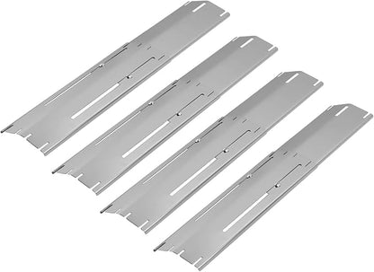 GEEKHOM Stainless Steel Grill Heat Plates - Adjustable Replacement Parts for Gas Grills, Durable and Easy to Install - Ideal for Outdoor BBQ and Cooking (Silver)