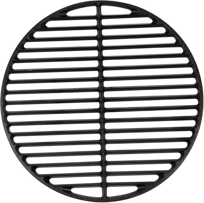 Cast Iron Cooking Grids Grates Compatible with Medium Big Green Egg Charcoal Grill Egg Grate Round Grill Grate (15.5"-Fit Medium GRILL)