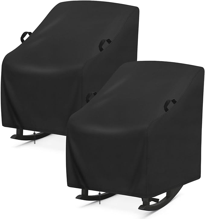 Outdoor Rocking Chairs Set of 2 Cover,Waterproof Covers for Porch Rocking Chairs(2-Pack),All-Weather Protector for Porch Rocker (38"L x 28"W x 42"H,2-Pcs)