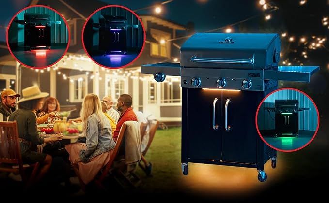 Alpena BBQ Outdoor Grill Multi-Colored LED Light Strip 24” with 3 AA Battery Box, Battery Included