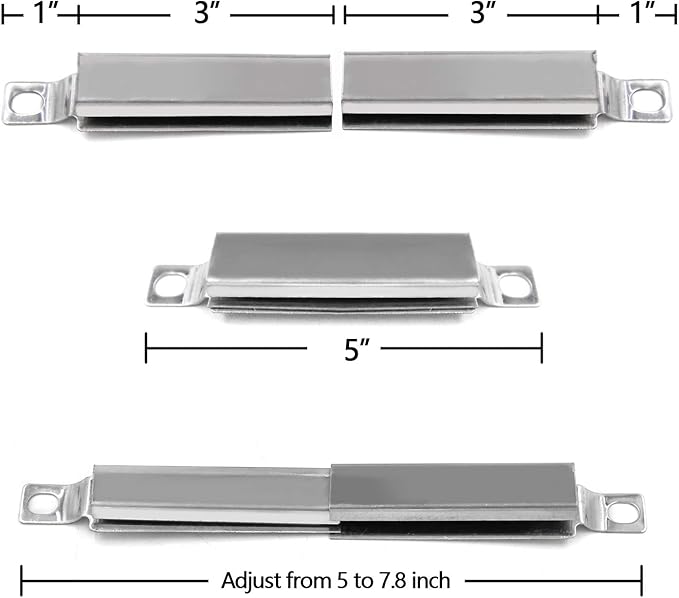 Hongso Replacement Parts for Charbroil 4 Burner Grill 463446015, 466446015, 463446016, 463446017, 463447018 Models, Propane Burners,Heat Plates and Adjustable Crossover Tubes