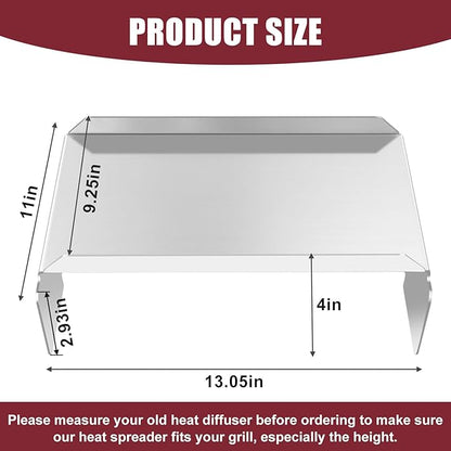 Heavy Duty Stainless Steel Pit Boss Heat Baffle Diffuser and Flame Tamer Replacement for Pit Boss 700 820 850 1000 1150 1250 1300 1600 Series Pellet Smokers, Drip Pan Heat Deflector Grill Accessories