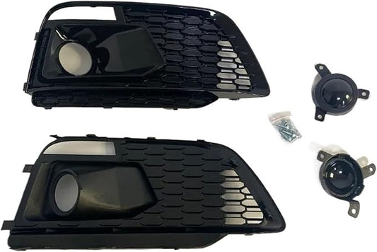 RSQ5 Grill Fog Lamp Cover Grille Compatible For Q5L Q5 SSline 2018 2019 2020 RSQ5 Honeycomb Grill Turning Auto Parts Body Kits