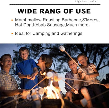 HOPELF 36" Natural Bamboo Skewers Sticks for Marshmallows，S'Mores，BBQ，Kabob，Grilling，Barbecue，Roasting，Camping.More Size Choices 6"/8"/10"/12"/14"/30"(100 PCS)
