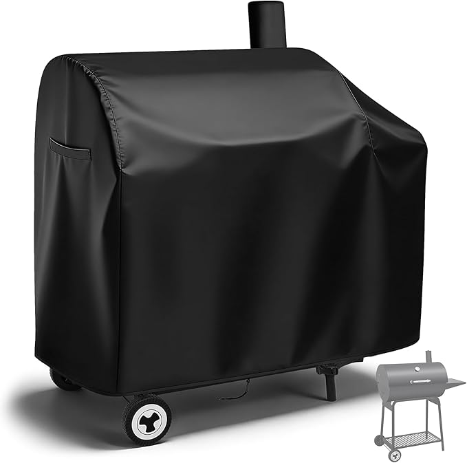 Charcoal Grills Cover for Royal-Gourme-t CC1830 30 Barrel Charcoal Grill, Waterproof Outdoor Grill Cover Royal-Gourme-t BBQ Grill Cover Barbeque Grill Cover - 44" L×27.6" W×43" H, Black