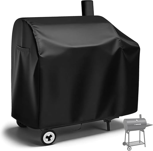 Charcoal Grills Cover for Royal-Gourme-t CC1830 30 Barrel Charcoal Grill, Waterproof Outdoor Grill Cover Royal-Gourme-t BBQ Grill Cover Barbeque Grill Cover - 44" L×27.6" W×43" H, Black