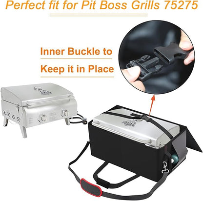 Grill Carry Bag for Pit Boss Grills 75275 Two-Burner Portable Grill,Heavy Duty Waterproof Tabletop Griddle Cover for Pit Boss Griddle 75275