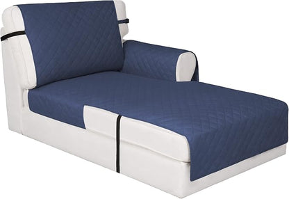 Easy-Going Reversible Couch Cover, Chaise Lounge, Dark Blue/Dark Blue | Machine Washable Slipcover For Dogs, Water Resistant Furniture Mat For Living Room, Non-Slip Sofa Cover, Pet Friendly