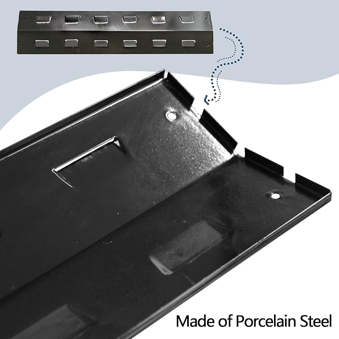 Hongso 23-13/16" Porcelain Steel Heat Plate Shield, Burner Cover Replacement for Charbroil 463722713 463722712 463731008, Kenmore 16103 415.16112010 415.16200010, Thermos 85-1623-0, G305-0007-W1 98401