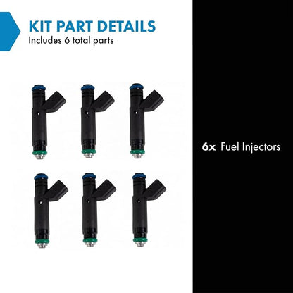 TRQ Fuel Injector Set | For 1999 Ford F-150 2001-2004 Mustang 2001-2003 Ranger 2001-2005 Taurus 1999-2003 Windstar Mazda B3000