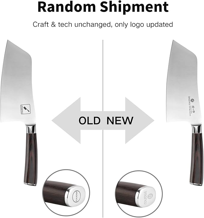 imarku 7 Inch Meat Cleaver Knife,Japanese SUS440A High Carbon Stainless Steel Butcher Knife with Ergonomic Handle,Ultra Sharp Vegetable Kitchen Knife for Home,Fathers Day