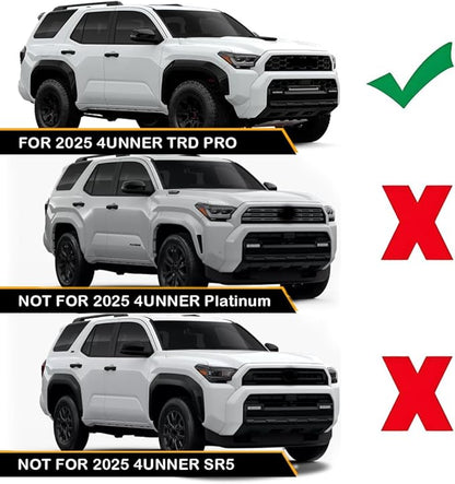 Amber LED Grille Lights for Toyota 4Runner TRD Pro/Trailhunter 2025 2026, 4Pcs Front Grill Light Kit with Wire Harness and Fuse