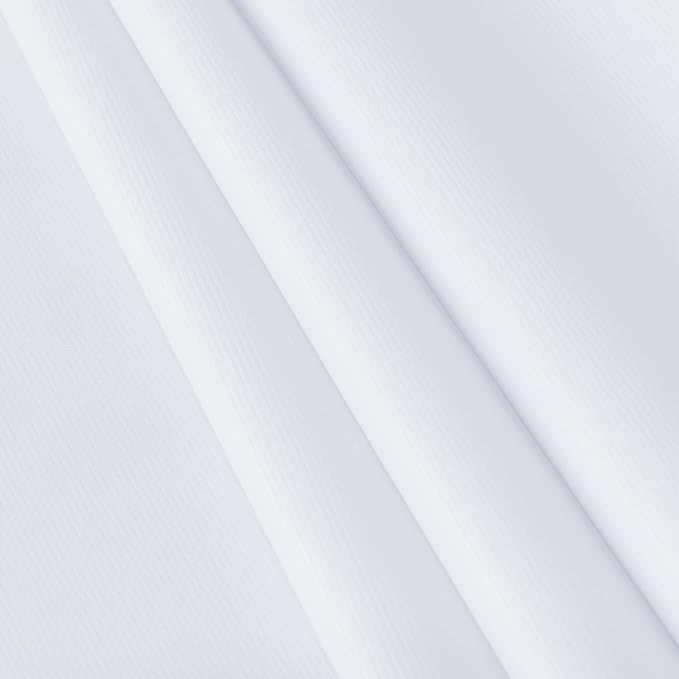 sancua Waterproof Rectangle Vinyl Tablecloth Table Cloth 60x102 Inch, White | 100% Oil Spill Proof, PVC Material, Wipe Clean Table Cover for Dining Tables, Buffet Parties and Camping
