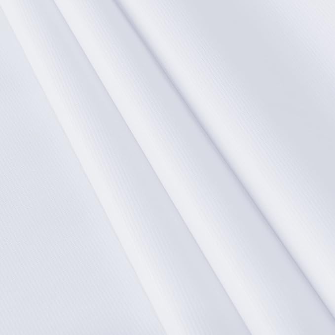 sancua Waterproof Rectangle Vinyl Tablecloth Table Cloth 60x120 Inch, White | 100% Oil Spill Proof, PVC Material, Wipe Clean Table Cover for Dining Tables, Buffet Parties and Camping