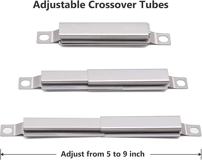 Criditpid Grill Replacement Parts for Charbroil Advantage 4 Burner 463344015, 463432215, 463433016, 463240015, 3 Burner 463343015, 463335115. Burners Tube, Heat Plates and Igniter for Char-Broil Grill