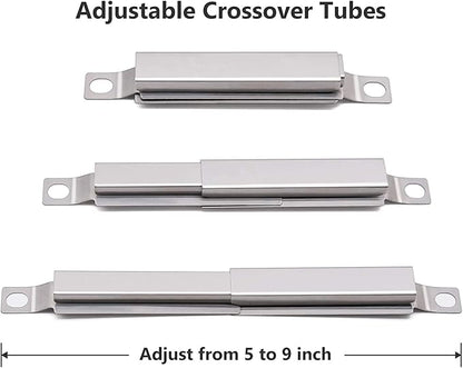 Criditpid Grill Replacement Parts for Charbroil Advantage 4 Burner 463344015, 463432215, 463433016, 463240015, 3 Burner 463343015, 463335115. Burners Tube, Heat Plates and Igniter for Char-Broil Grill