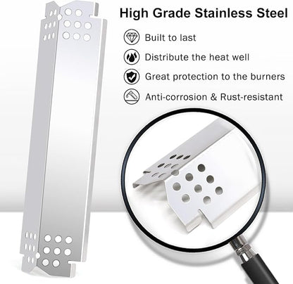 Criditpid Grill Replacement Parts for Nexgrill 6 Burner 720-0896B 720-0896 720-0896E 720-0896C 730-0896, Stainless Steel Grill Grates, Heat Plates, Burners & Ignitors Kit for Nexgrill Evolution Grill.