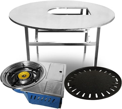 43.5" X 30" Korean BBQ Grill Foldable Outdoor Large Table Gas set