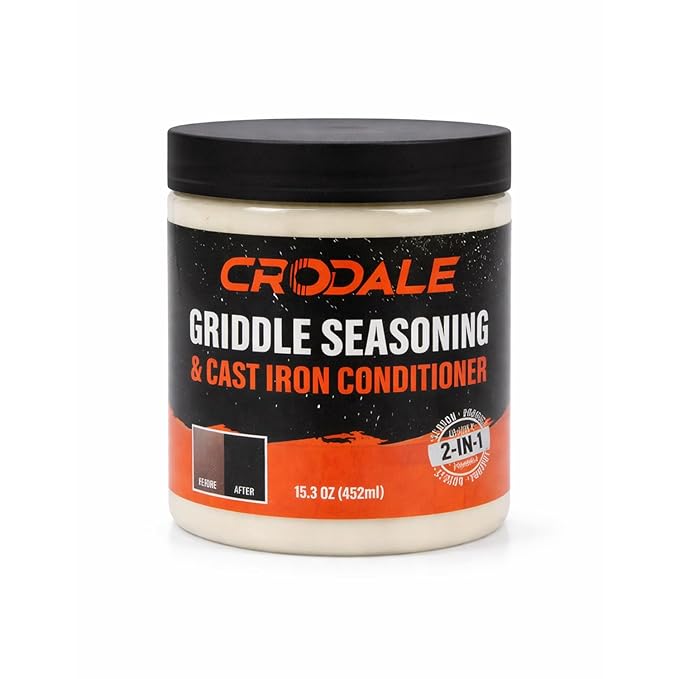 Blackstone Griddle Cleaning Kit - Premium 2-in-1 Blackstone Griddle Seasoning and Conditioner - Blackstone Restoration Kit - Cast Iron and Carbon Steel Cookware - 15.3oz