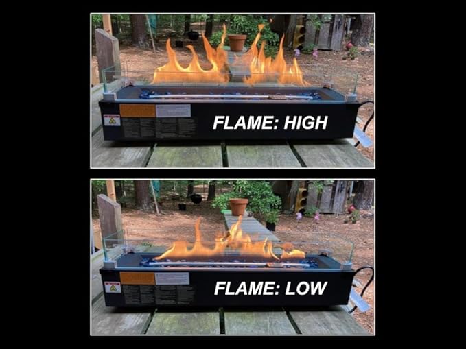 Ciays 28 Inch Table Top Propane Fire Pit, 50,000 BTU Tabletop Firepit with Glass Wind Guard & Glass Beads, Portable Outdoor Portable Fireplace for Patio and Camping