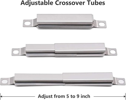 Criditpid Grill Replacement Parts for Charbroil Performance 2 Burner 463625217 463625219 463673519 463673017, Char-Broil 463347519 463275517 Grill Parts, G470-0004-W1 Heat Plate, G470-5200-W1 Burner