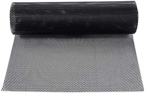 AggAuto Universal 40"x13" Car Grill Mesh 3x6mm Rhombic Hole Black | Aluminum Alloy Automotive Grille Insert Bumper, One of the Most Multifunctional Shape Grids 100x33cm