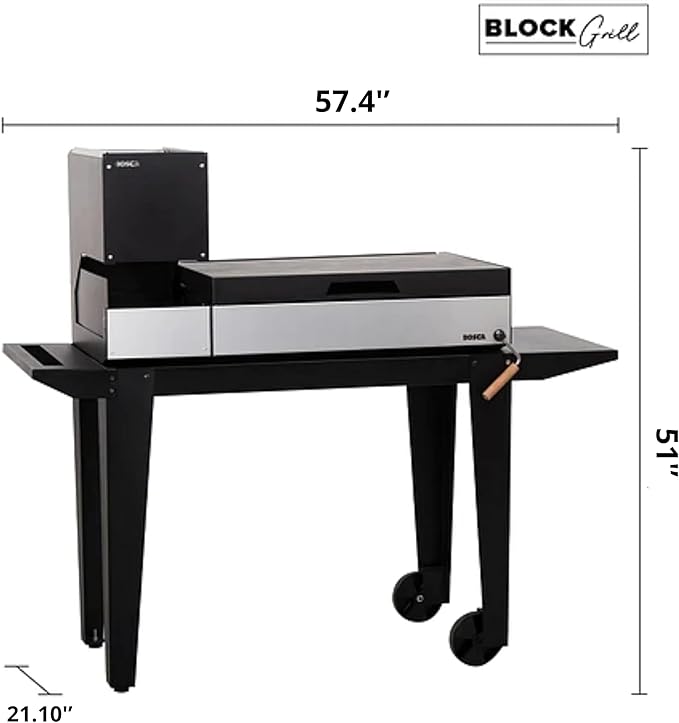 Block Arrayan 40 Inch Modular Freestanding Charcoal Grill | Barbecue Grill Perfect To Adapt To Spaces | Elegant Design, A+ Stainless Steel Front, Refractory Brick Base